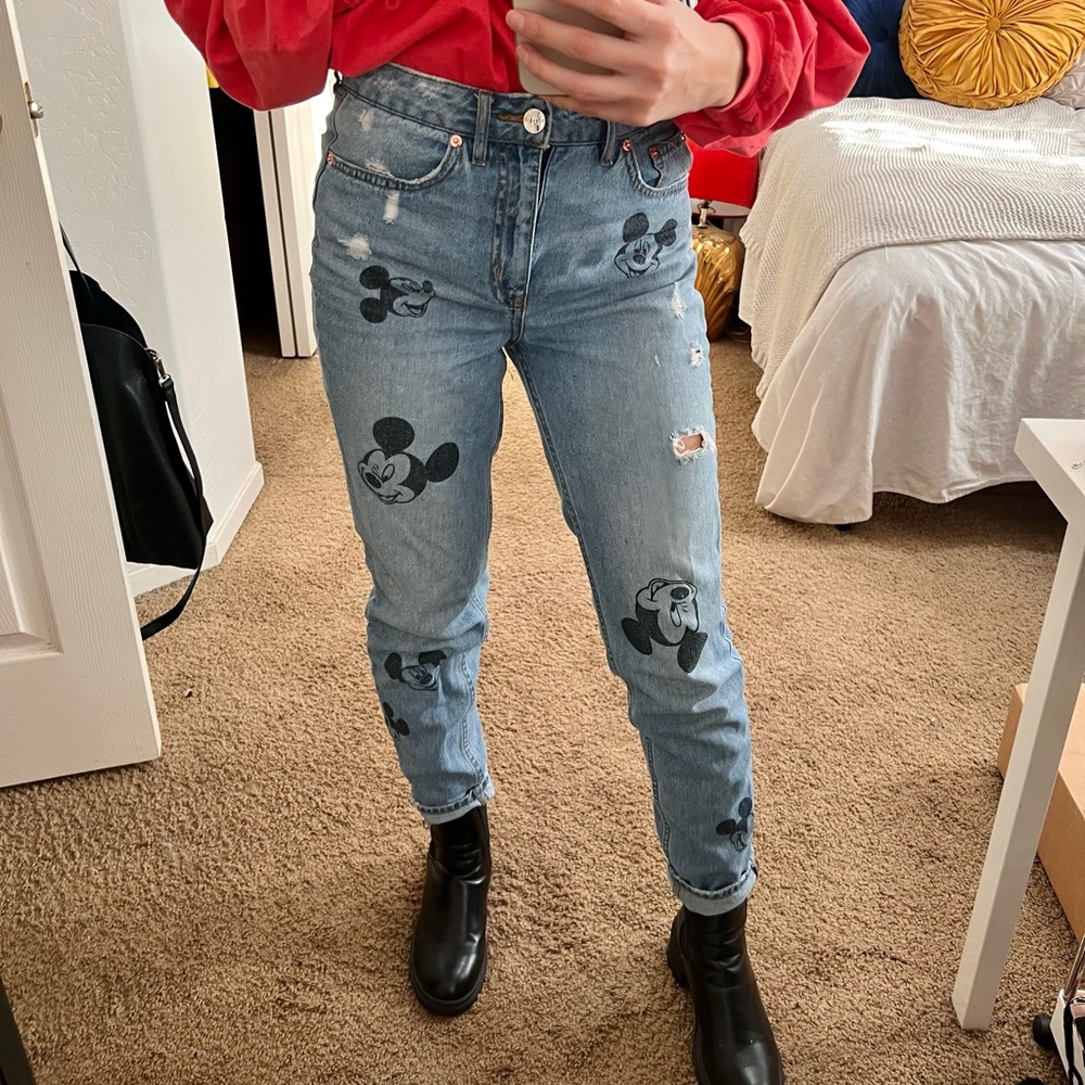 Mickey Mouse Mom Jeans